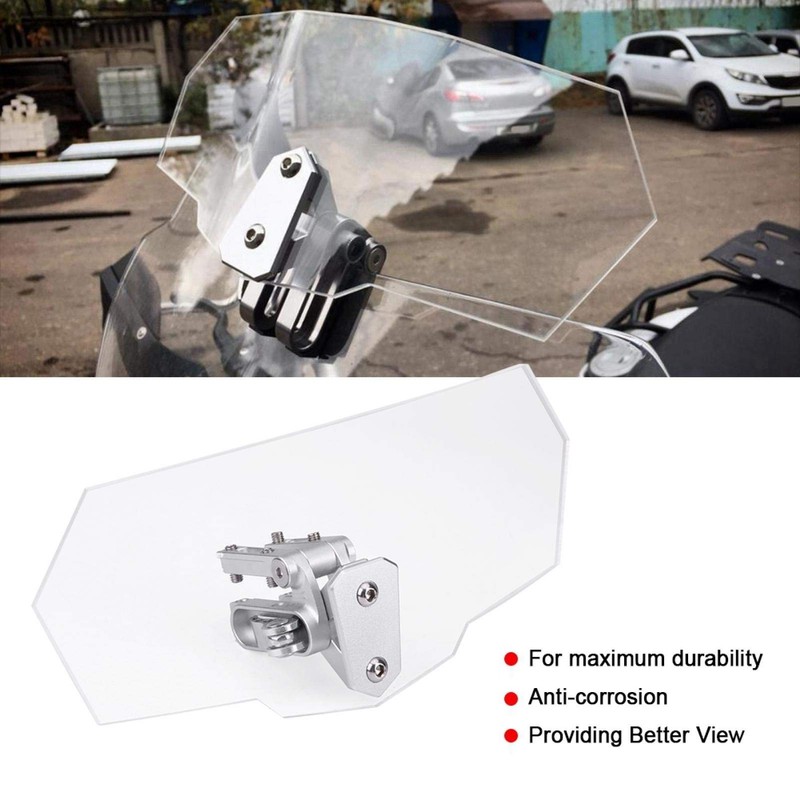Wind Deflector Motorcycle Windscreen ABS Universal Adjustable Windscreen Wind Deflector