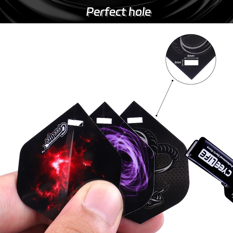 CyeeLife Dart Flight Hole Punch with 100 Metal O Rings,