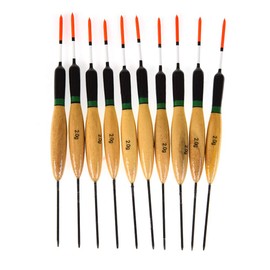 OriGlam 10pcs 2g 14cm Fishing Floats Wood Fishing Float Bobber, Fishing Float Portable Fishing Bobbers Set Fishing Tackle, Fishing Bobbers Cork Floats for Fishing