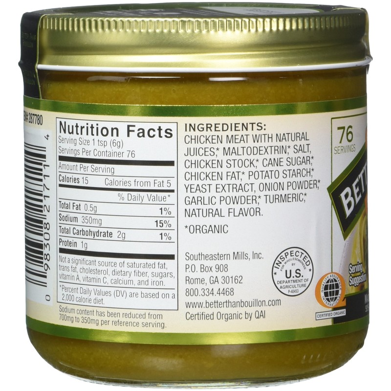 Better Than Bouillon Organic Roasted Chicken Base, Reduced Sodium -
