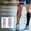 2 Paia Calze Compressione Graduata Donna e Uomo, Calze Elastiche
