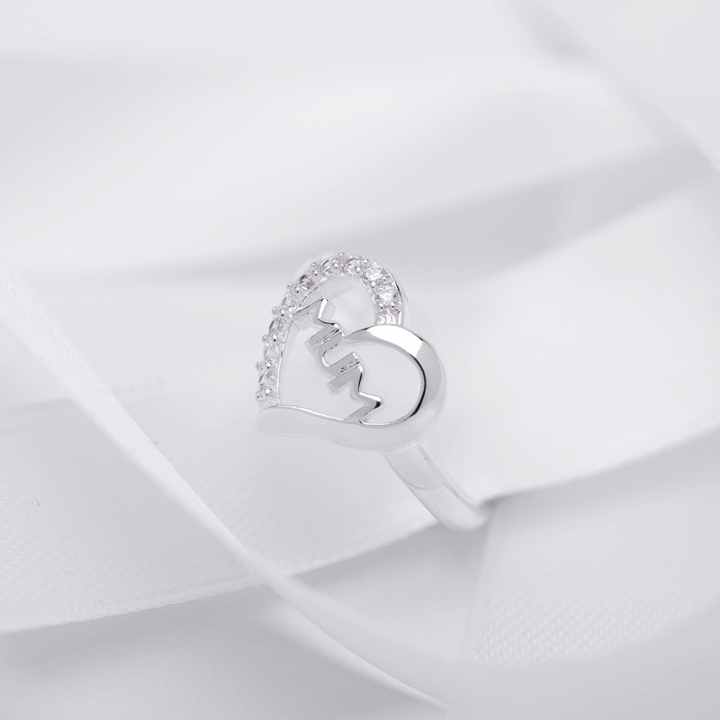 Aeon Jewellery Silver Mum Ring - 925 Sterling Silver &