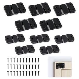 10 Pairs/20 Pcs Flush Mount Bracket, Stainless Steel Interlock Hanging Buckle Photo Frame Hook, Heavy Duty Picture Hangers Wall Mounting Brackets for Furniture Connector