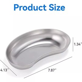 Yzurbu Bandeja De Acero Inoxidable Quirúrgico, Riñonera 19cm X 10cm