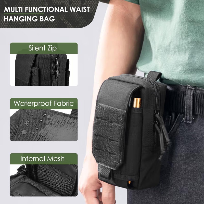 1 x Molle Bag, Small, Tactical EDC Bag, Small Belt