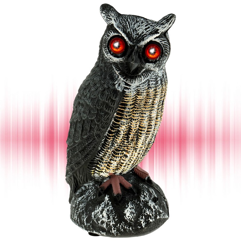 Solar Owl Bird Deterrent for Garden Protection – Waterproof Decoy
