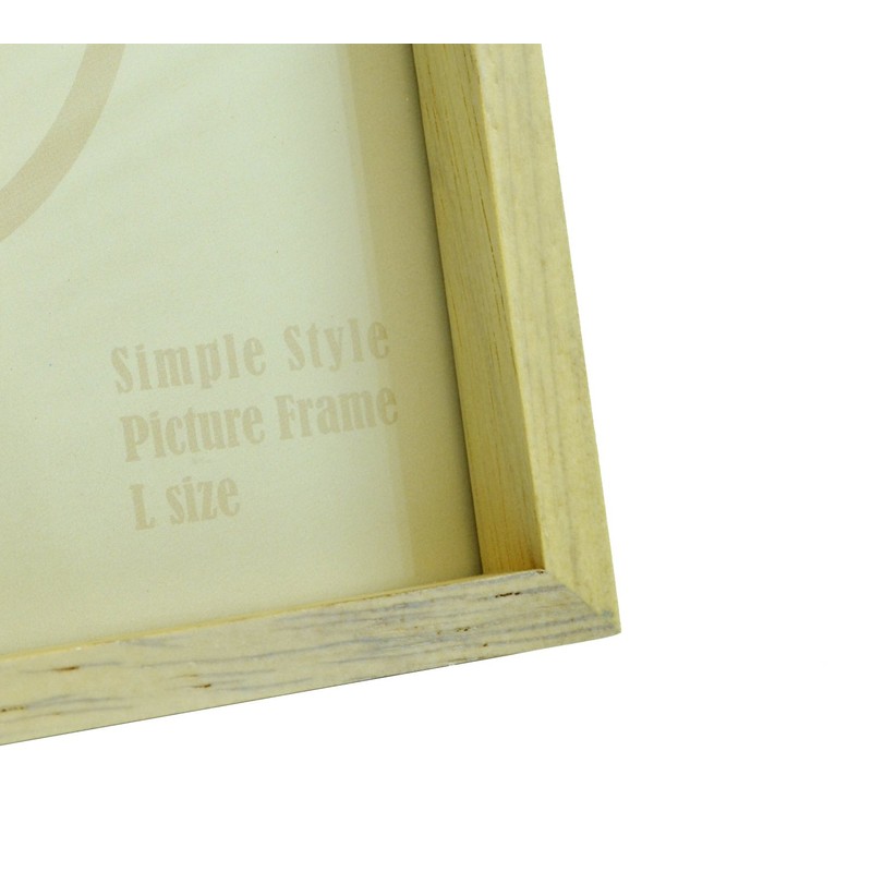 KING 815088 JWC-L-WH Photo Frame, Wooden Frame, L, White
