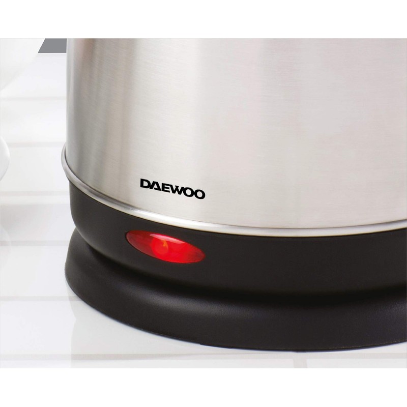 Daewoo SDA1516GE 1.8L Kettle, 18/8 Stainless Steel, Brushed Steel