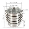 DUTTIETY Steamer Pot Food-Grade Polished with Handle Stainless Steel Steamer