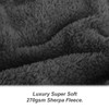 Snug Rug Special Edition Luxury Grey Blanket Sherpa Fleece Blankets