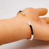 VN Jewelry Classic Plain Silver Bangle For Men | Sleek