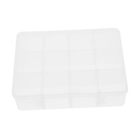 COHEALI Rectangular Storage Box 12-Compartment Dividers Tool Organizing Box Sturdy Beads Storage Container