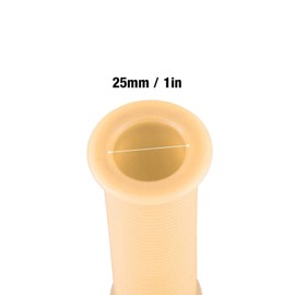 Motorcycle Grips Universal Handlebar Grips 1 Inch 25mm Pair for Vintage TPU Handlebars (Beige)