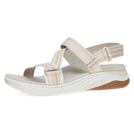 Dansko Rayna Fully Adjustable Sport Sandal for Women - Lightweight EVA Midsole and Rubber Outsole Natural Arch for Support - Hook & Loop Closures Taupe Multi 7.5-8 M US