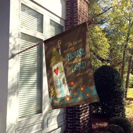 Caroline's Treasures VHA3005CHF As for Me and My House Flag Canvas House Size, Large, Multicolor