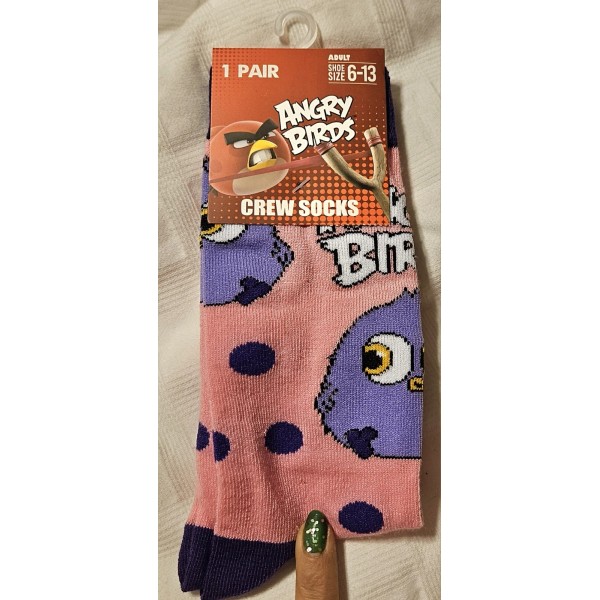 Unbranded ANGRY BIRDS VIDEO COMPUTER GAME SOCKS SHOE WOMEN MEN