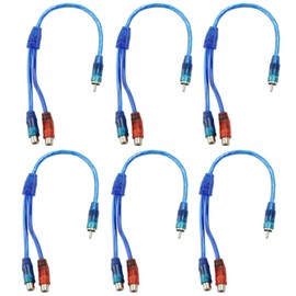 Zorfeter 6 Pcs RCA Y Adapter Splitter Cable 1 Male to 2 Female, Car Audio Converter for Car Audio TV Home Theater Subwoofer