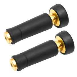 MDEOOSKY 2Packs Brass Hose Nozzle, Heavy-Duty Brass, Adjustable Twist Hose Nozzle Shut Off Valve, Suitable for Cleaning Car, Watering Flowers, Lawns, Cleaning Ground