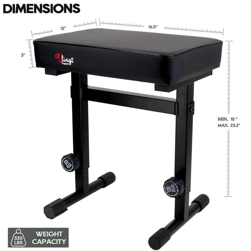 Tlingt Keyboard Bench, High-Density Piano Bench with Extra-Thick Padded Seat,