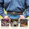 Btilasif Western Belt Buckle Western Cowboy Initial Letters ABCDJMR to