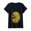 Womens Macro Degu Dandelion Spring Moment V-Neck T-Shirt