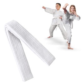 MIRKUZI Martial Arts Belt 180cm Judo Belt Taekwondo Belt Martial Arts Belt Length Karate Belt Extra Thick Fabric for Kids Professional Karate Aikido Belt for Kids