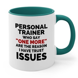 Flairy Land Personal Trainer Two Tone Green Edition 11oz - Personal Trainer Trust Issues - Gym Fitness Instructor Coach Weighlifting Athlete Bodybuilding Exercise Training Workout