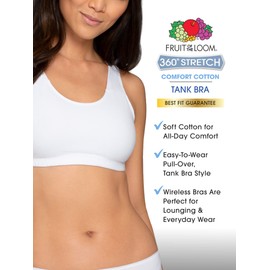 Fruit of the Loom - Brasier sin Mangas de algodón para Mujer, máxima Comodidad y Ajuste Transpirable, Gris Jaspeado/anochecer/Rosa Rubor, 42