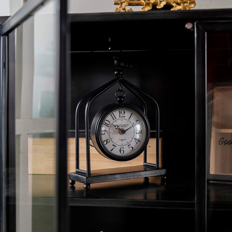 SOFFEE DESIGN 7.5'' x 10'' Mantel Clock Iron Tower Frame,