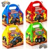 16 Pcs Monster Truck Goodie Bags, Goodie Gift Boxes for