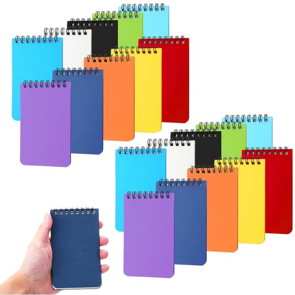 20 Pcs Small spiral notebook, 50 compartments, 3 x 15