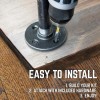 Pipe-Decor.com RESTORE Trail Brown Solid Wood End Tabletop