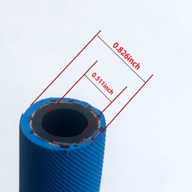 10FT Fuel Line Hose 1/2" 13mm High Pressure Hose 2.8Mpa 400PSI for Fuel Systems Engines Tube Hose Blue (Attached Hose Clamp)