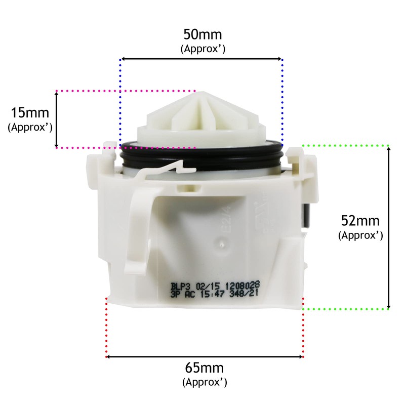 SPARES2GO Dishwasher Drain Pump BLP3 1208028 AC compatible with Neff