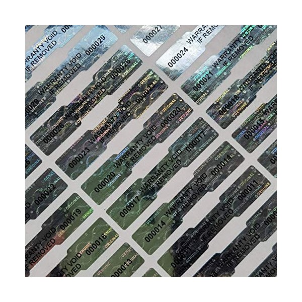 540 Pcs 1.968x0.39 inch Silver High Security Tamper Evident Seal