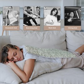 UNOWIX Full Weighted Heating Pad - Plush 2.3LB Hot Heated Pad for Back Pain Relieve, 12 Heating Levels, 8 Timer Settings, Holiday Gifts for Women Men Mom Dad (Leopard Print, 12''×24'' BWB)