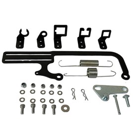 304147 EZ-EFI Cable Mount Kit Carburetor Throttle Cable Mount Bracket Steel Black Compatible TH350 C10 700R4, Automatic Transmission TV Cables Transmissions Throttle Bracket(AEUHUEA curated selection)