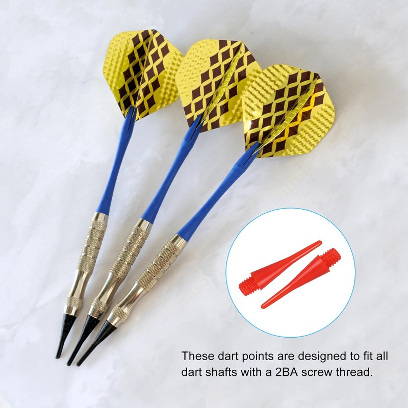 PATIKIL Plastic Dart Tips, 100 Pack 2BA Thread Soft Dart