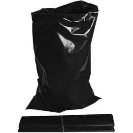 Heavy Duty Black Rubble Sacks Extra Strong Large Rubble Bags 100 Microns 40 Litre For Builders Garden Kitchen House Office Caterers DIY made from 100% Waste Recycled Material (PACK OF 100)