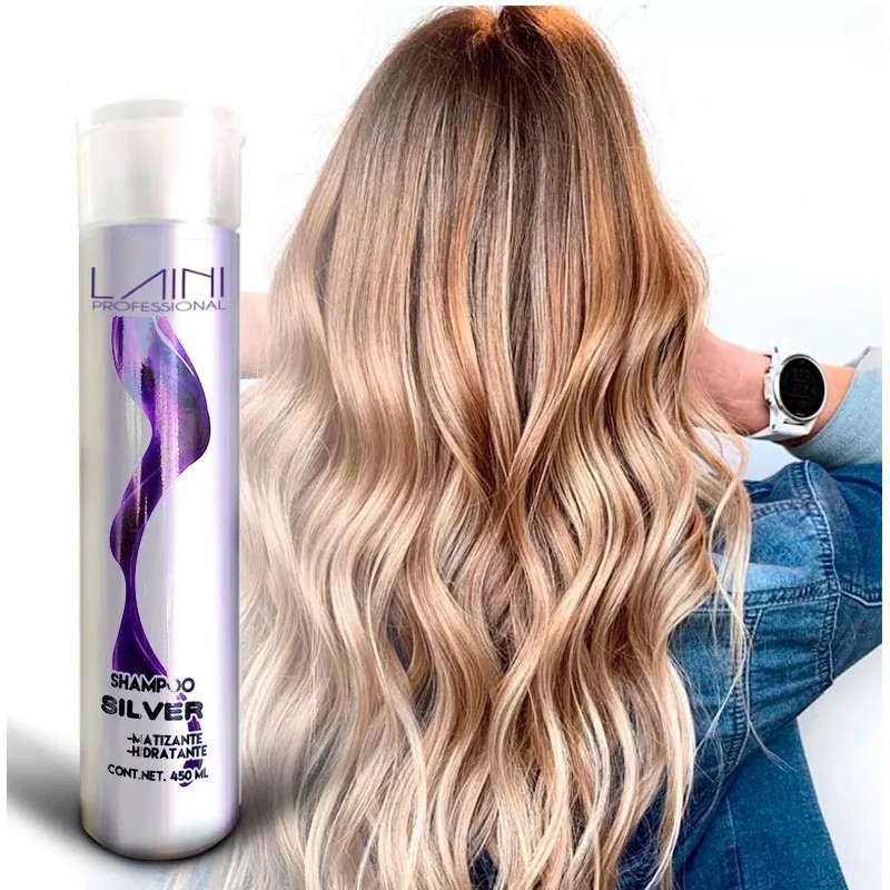 Laini Professional Shampoo Matizador Laini 450 Ml Platina Formula Hidratante
