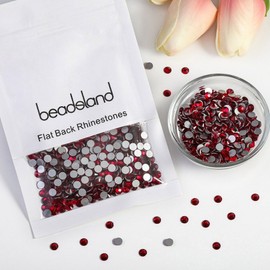 [Beadsland]Beadsland Flat Back Rhinestones for Nail Art Crafts - Dark Siam, 1440 pieces, Dark Siam, SS20, 4.6-4.8mm / [Beadsland]비즈랜드 플랫 백 라인스톤 네일 아트 공예용 - 다크시암, 1440개, 다크시암,SS20,4.6-4.8mm