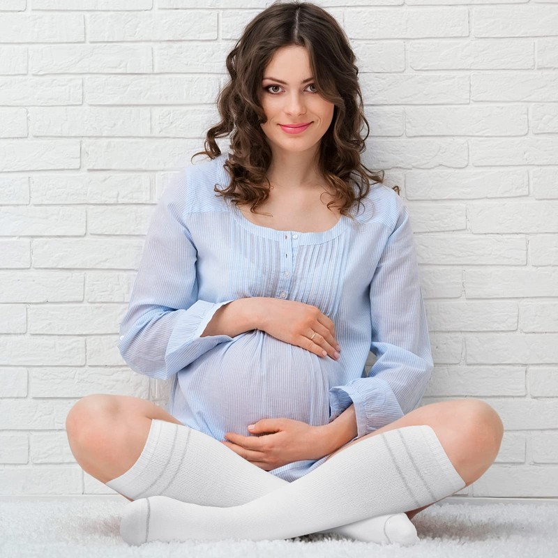 6 Pares Calcetines de Compresión de Maternidad 20-30 mmHg Medias