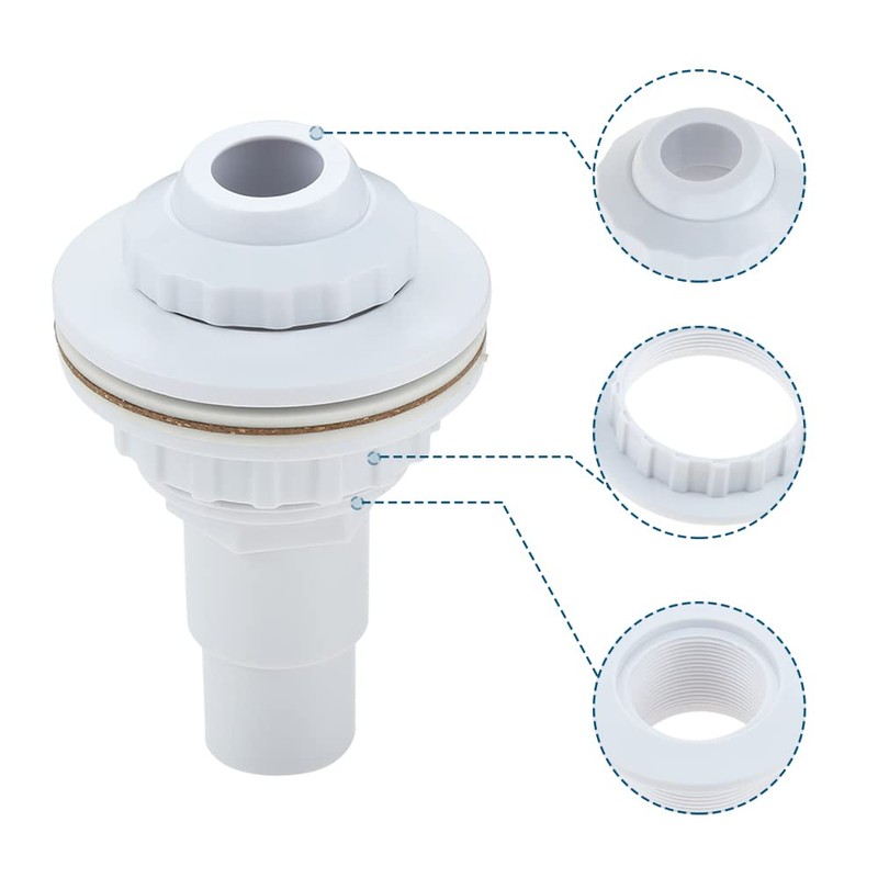 Hicello Above Ground Pool Complete Return Jet Fitting with Gasket