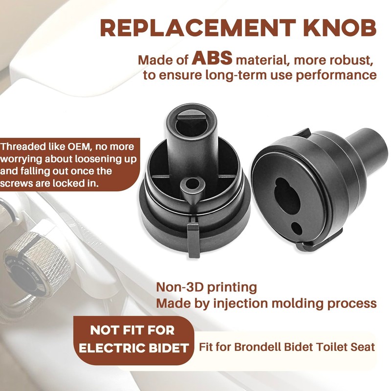 Terixe 2 Pack Replacement Knob for Brondell Bidet Toilet Seat,