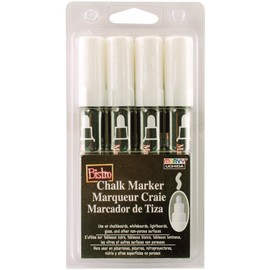 UCHIDA 4 White Broad Tip Bistro Chalk Marker
