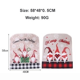 51buyoutgo 2 Pcs Christmas Chair Covers for Dining Chairs, Christmas Chair Back Seat Covers Decorations Set of 2 UK