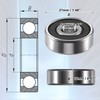 X AUTOHAUX 12x37x12mm Double Rubber Seal 6301-2RS Single Row Deep