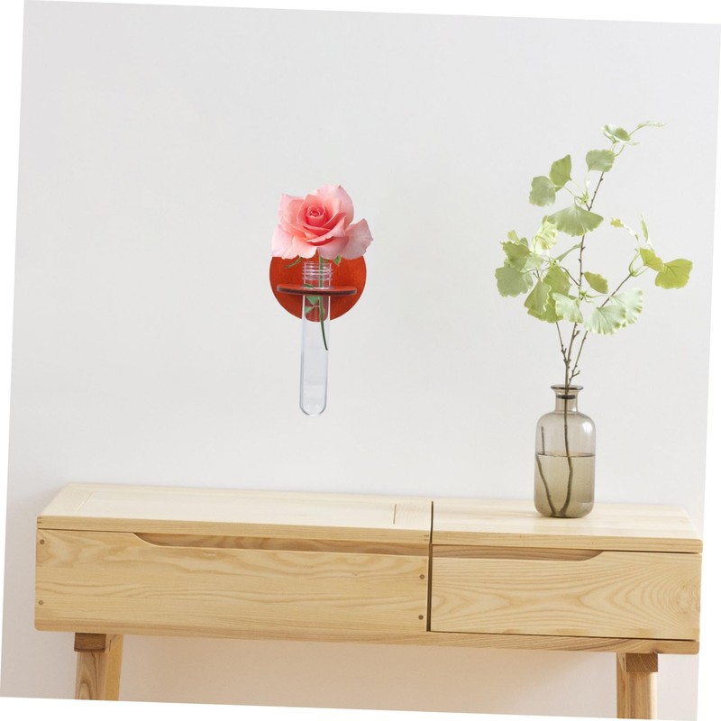 Mipcase Hanging Test Tube Propagation Station Wooden Wall Planter for