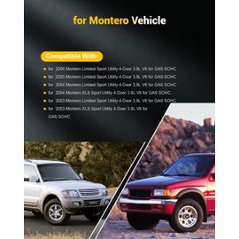 KILOAUTO 3 Ignition Coils with 3 Iridium Spark Plugs fit for Mitsubishi for Montero 2006 3.8L V6 for Mitsubishi for Montero 2004 3.8L V6 Ignition Coil Pack Replacement C1432, UF525