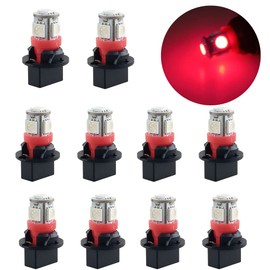 T10 194 168 - Bombillas LED para tablero de instrumentos de salpicadero de color rojo brillante, 10 unidades por juego